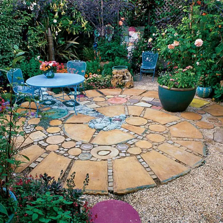 small stone patio