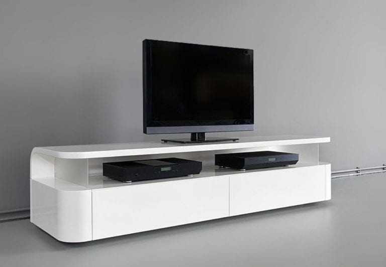 flat white tv stands
