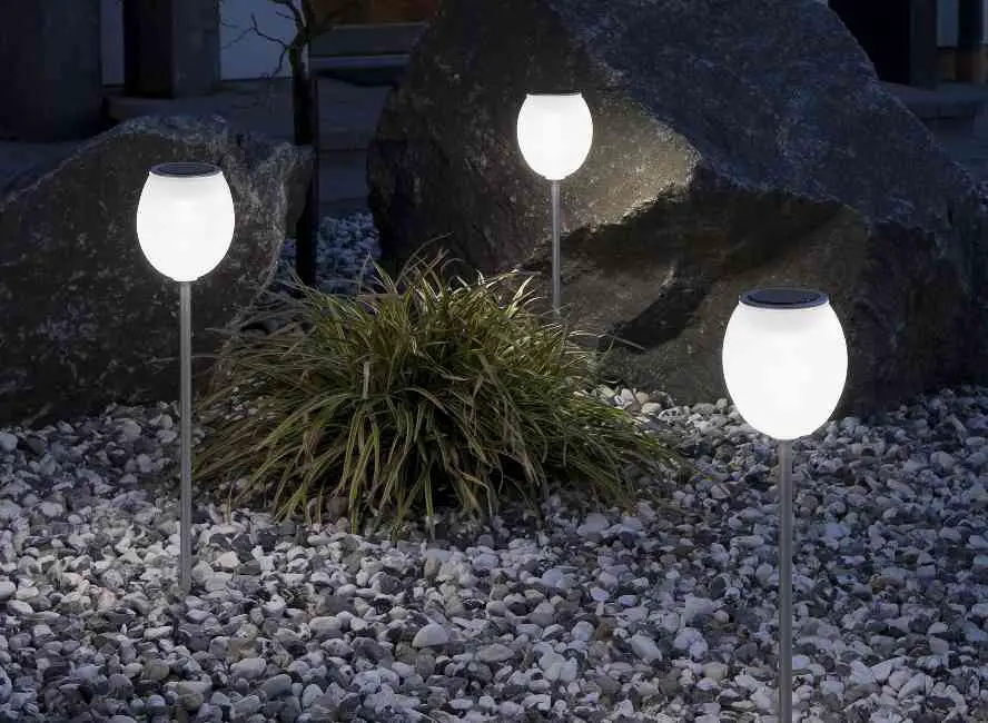 small white landscape lights