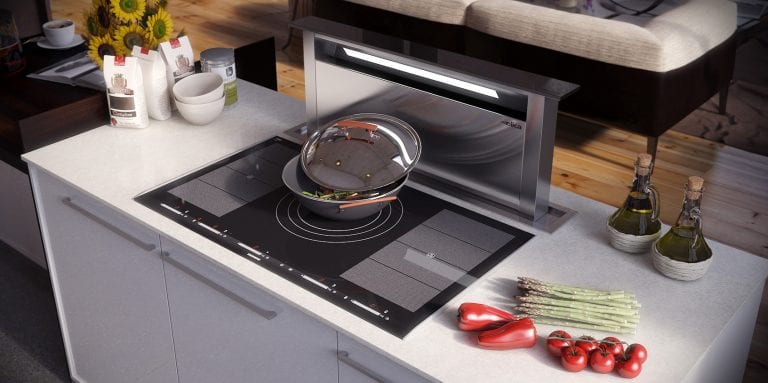 stovetop with pop up vent
