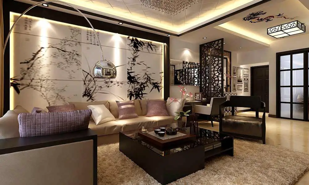 Living Room With Unique Art Design