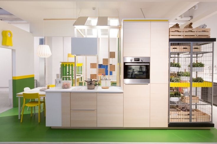 concentric small space kitchen design from ikea 5