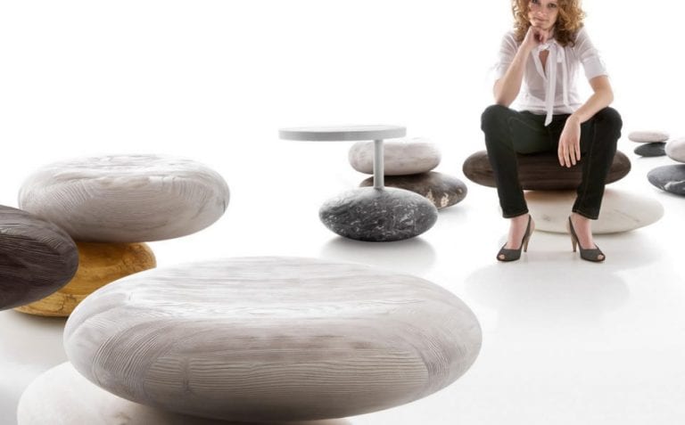 ultra modern stone seating