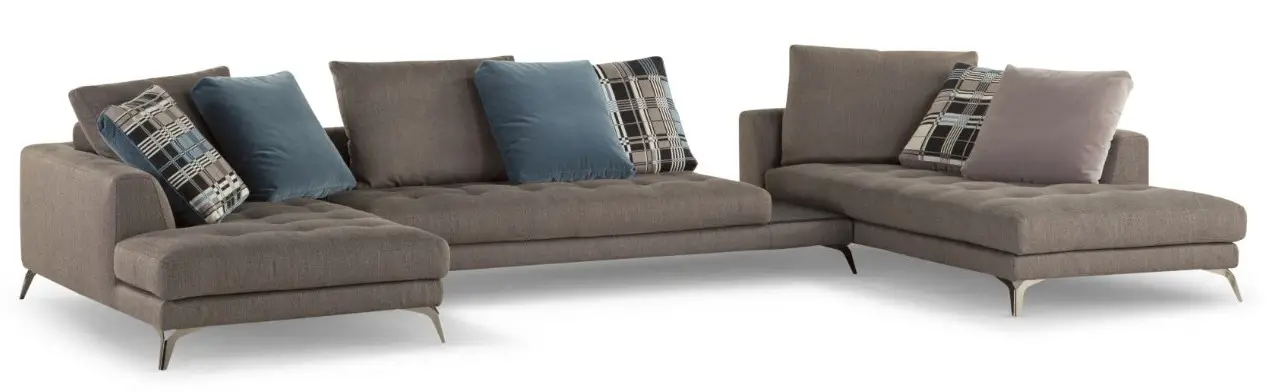 Sectional fabric sofa with removable cover SYMBOLE By Roche Bobois design Sacha Lakic