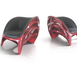 Triton Ultra Modern Fiberglass Armchair by Albino Miranda