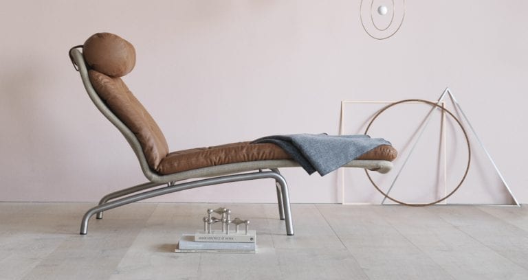 Upholstered leather lounger