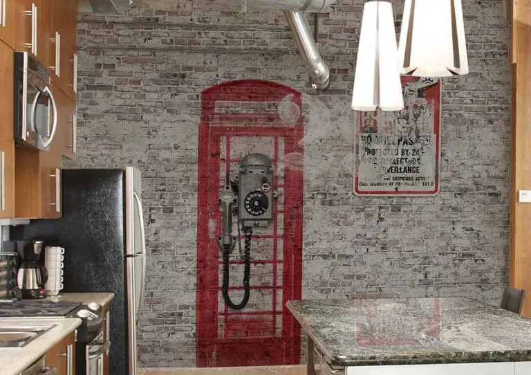 london phone booth wall decor