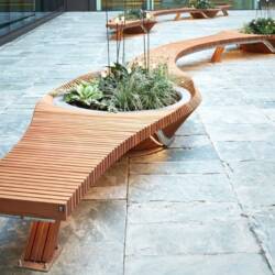 TF Urban public bench with planter