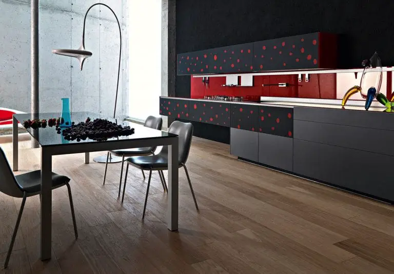 black and red dots drawers