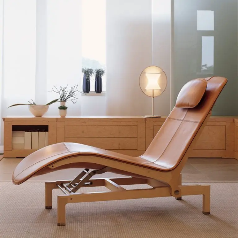 The Modern Ela Leather Chaise Longue from Giorgetti
