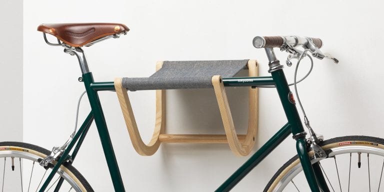 Rene, the Wooden Wall-mounted Bicycle Storage by Zilio Aldo