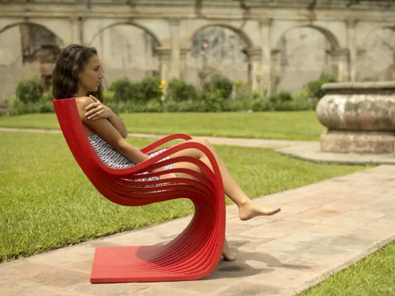 red outdoor furniture