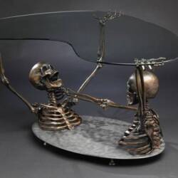 skeleton bronze coffee table