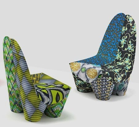 Modern African Upholstered Armchairs