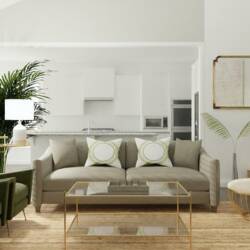 A living room as an example of how to use texture in interior design.
