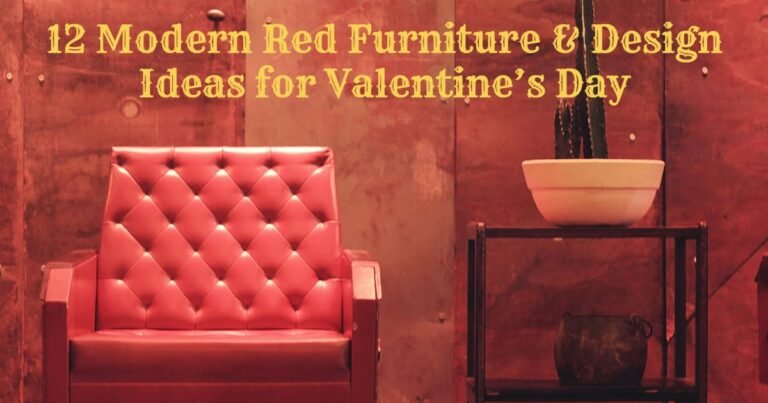 12 modern red furniture & design ideas for valentine’s day