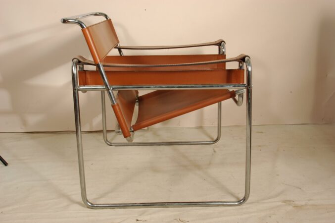 Marcel Breuer Wassily Chair in Brown Leather