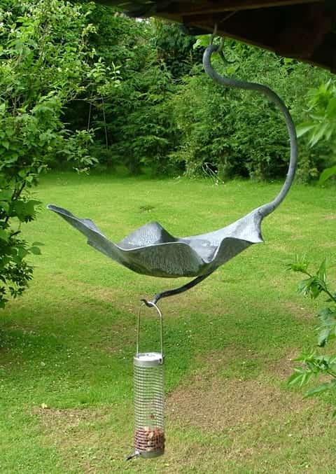 Bird Feeder and Bath Sculpture