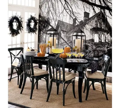 Dark wood dining set