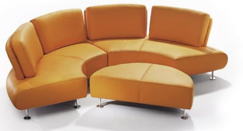 Le Tigre Round Leather Sofa W Schillig