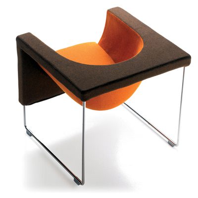 Stua Nube Modern Chair in orange
