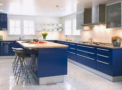 cobalt blue kitchen cabinets