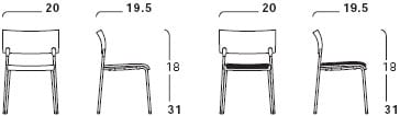 Knoll Chip Stacking Chairs