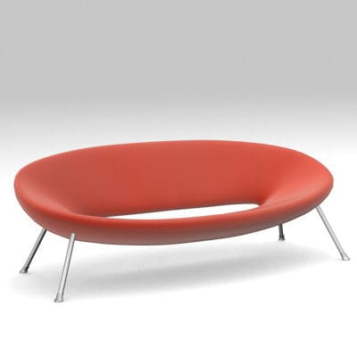 Ploof Sofa in Red from Kartell