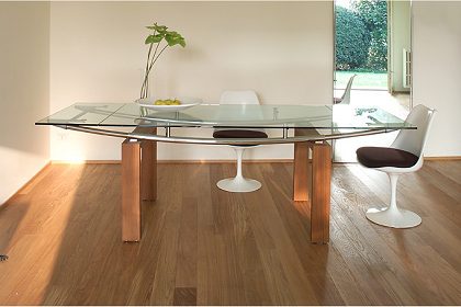 rectangular contemporary glass dining tables gallotti and radice