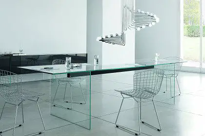 rectangular modern glass dining tables gallotti e radice