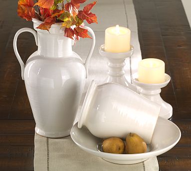 white pottery accessories