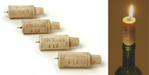 Wine Bottle Cork Candles