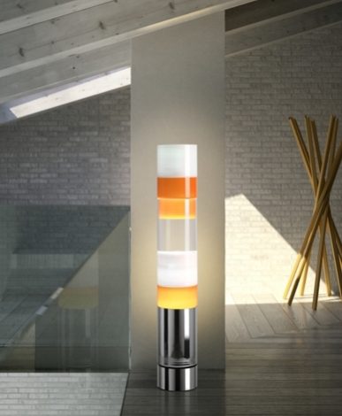 Stacking Cromo Ambientata2 modern glass floor lamps