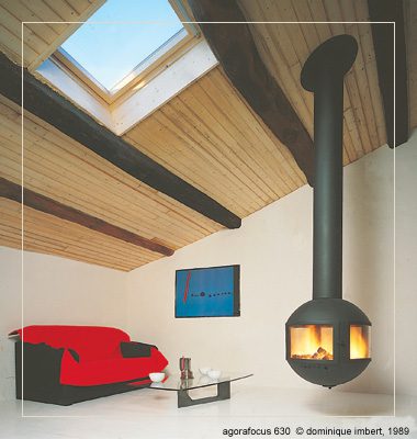 agorafocus modern contemporary suspended fireplace