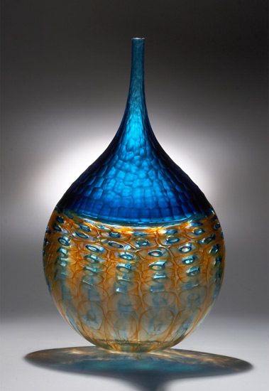 aquamarine glass vases and glass art chris mccarthy