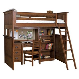 bunk bed desk dresser combo