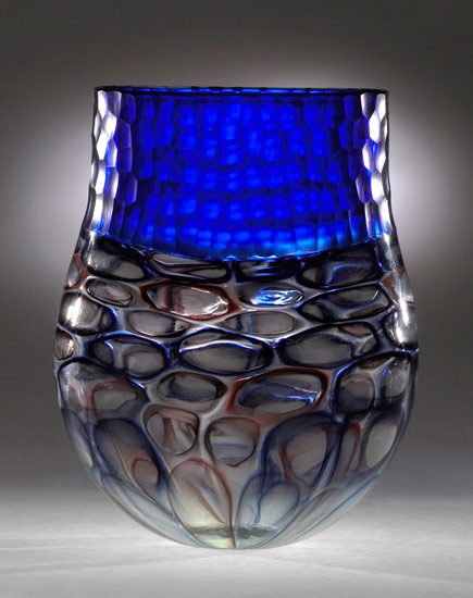 cobalt contemporary glass vase chris mccarthy