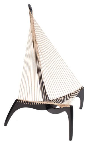 danish modern furniture harp chair jorgen christiansen