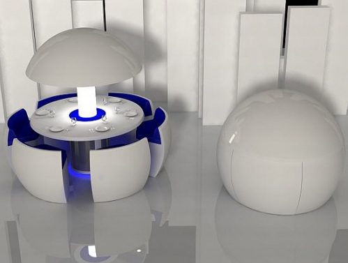 futuristic furniture modern round dining table and chairs