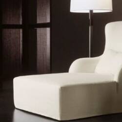 Meridiani Home Liu Skin Chair and Liu Relax Chaise